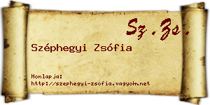 Széphegyi Zsófia névjegykártya